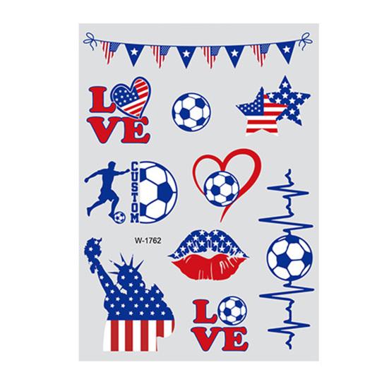 Glow Soccer Tattoos, Waterproof Temporary Freckle Stickers, Football Fan Body Art for Game Day, Night Party Makeup