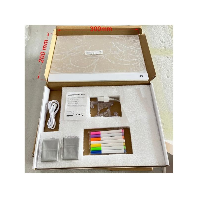 Children's Rechargeable LED Drawing Tablet with 7 Markers, Perfect Christmas Gift