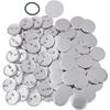 Button-Anstecker Material 100 Sicherheitsnadel für Button-Anstecker mit und Unterlegscheibe [happykoko] Set, Stück, Bausatz, Hersteller, Zinn, Dichtung, (58mm)