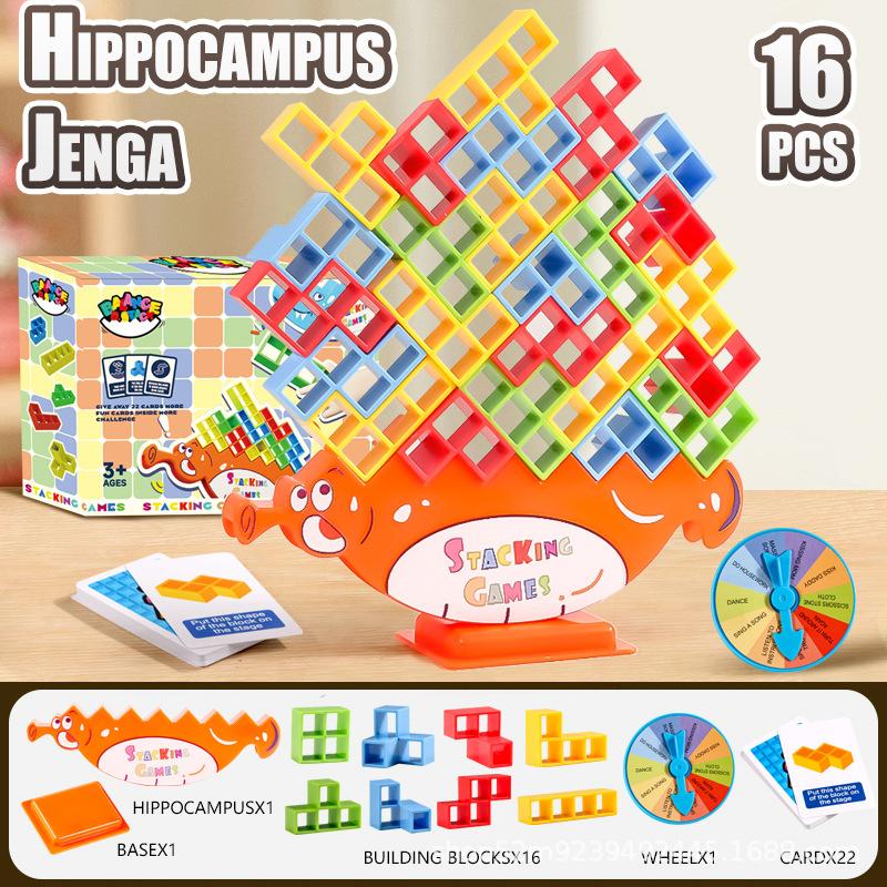 16-64pc Stacking Balance Blocks board games for party gathering prop Desktop Parent Child Interaction game toys birthday gifts