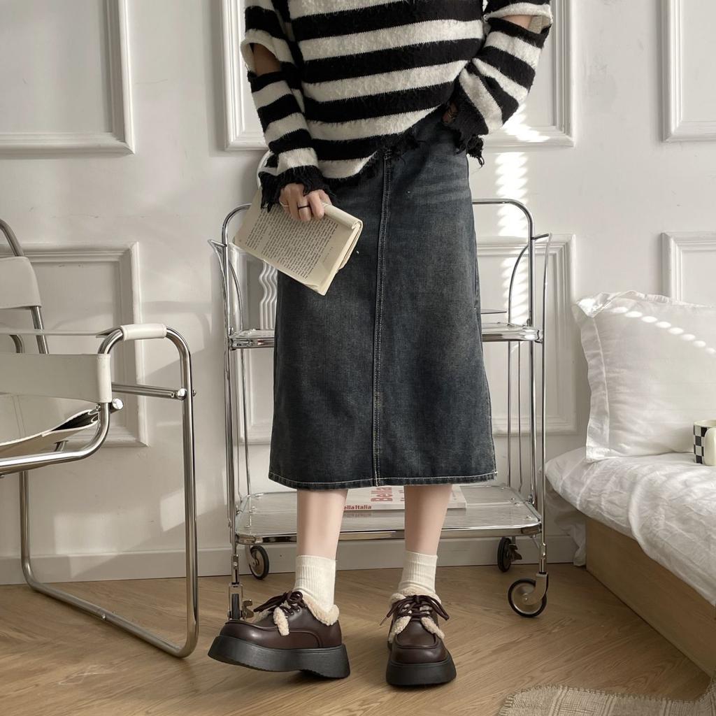 Brown Platform Single Shoes Women's 2025 New British Style Autumn and Winter Retro Jk Versatile Velvet Warm Small Leather Shoes Women