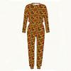 Female Round Neck Long Sleeve Top And Elastic Waist Straight Leg Trousers Two Piece Leisure Outfit
