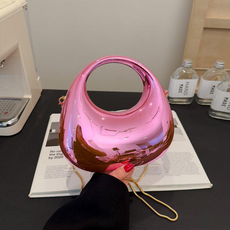 Wysokiej klasy kolorowa torebka wieczorowa w kształcie półksiężyca - Modna europejska i amerykańska moda 2025, damska torba na ramię crossbody