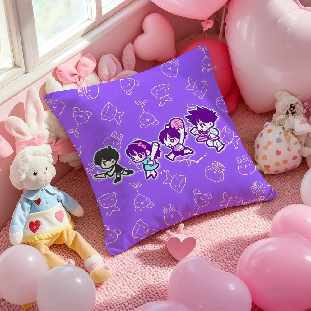 Game Anime O-Omori Cushion Cover Pattern Printed Pillowcase for Living Room Sofa Cushion Cover & Bedroom Decor