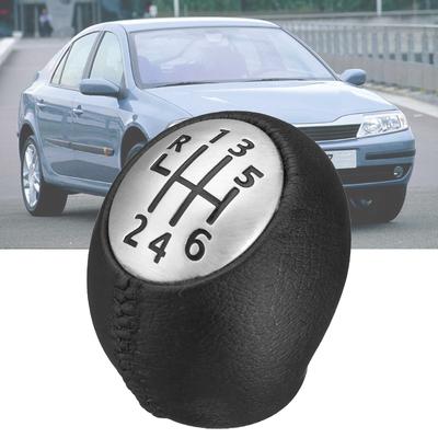 Versnellingspookknop voor Renault Laguna II MK2 Stick Lever Pen 6 versnellingen PU-leer Zwart 2004 2005 2006 2007 Handbal Vervanging