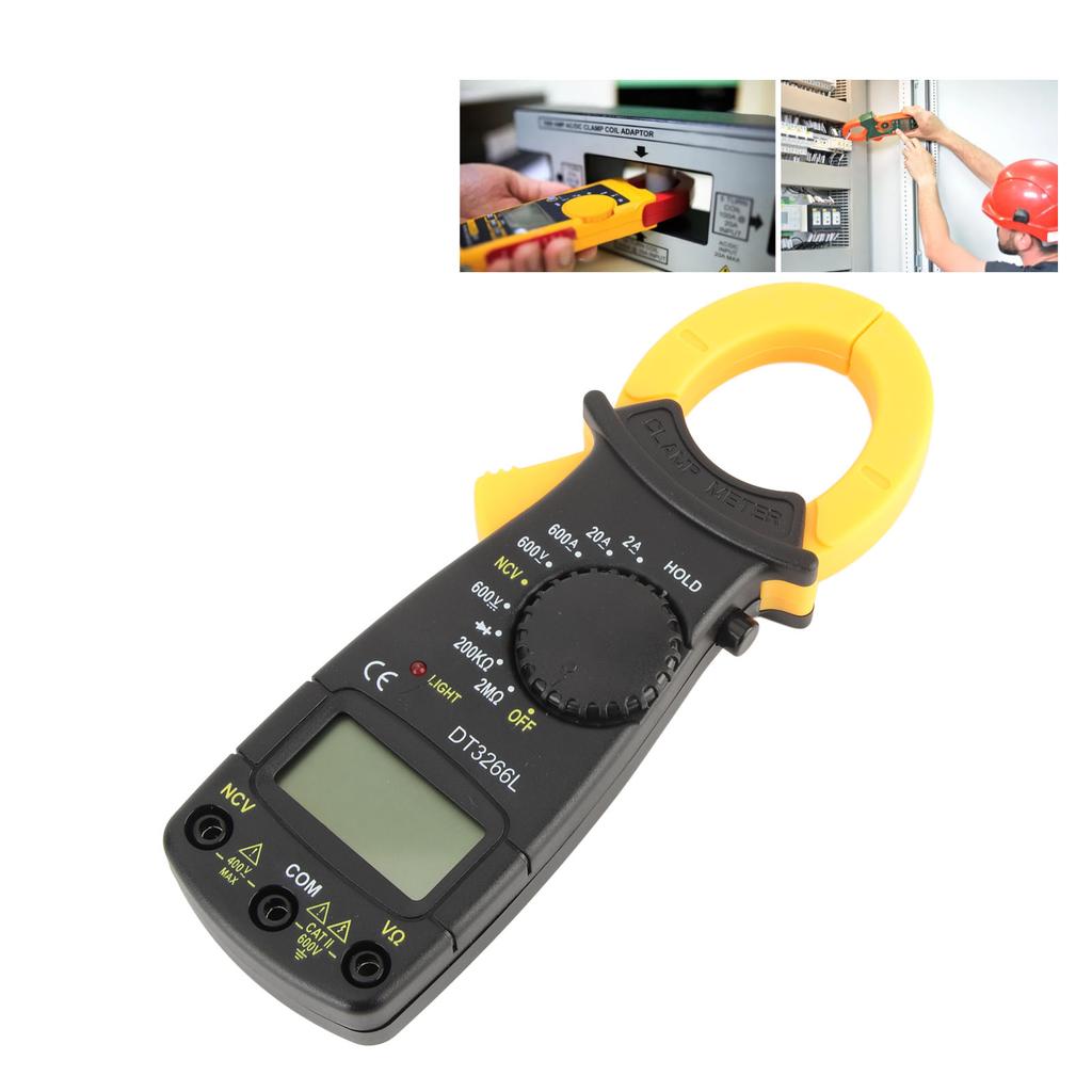 Clamp Meter Digital Clamp Meter Digital Clamp Multimeter LCD Display Clamp Ammeter DT3266L Shipped with included batteries