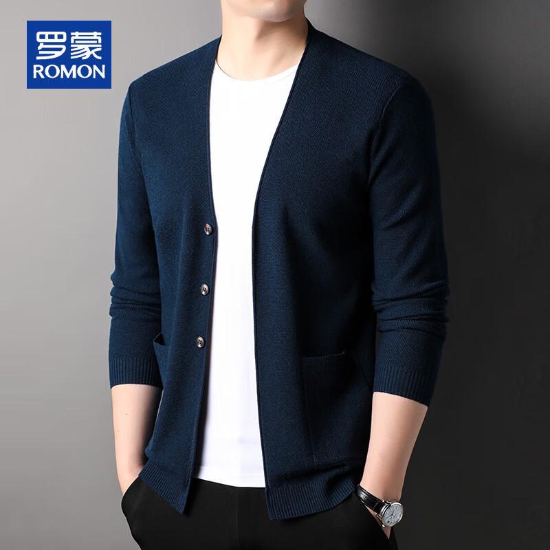 

ROMON Men s V-Neck Casual Knit Cardigan 2XL