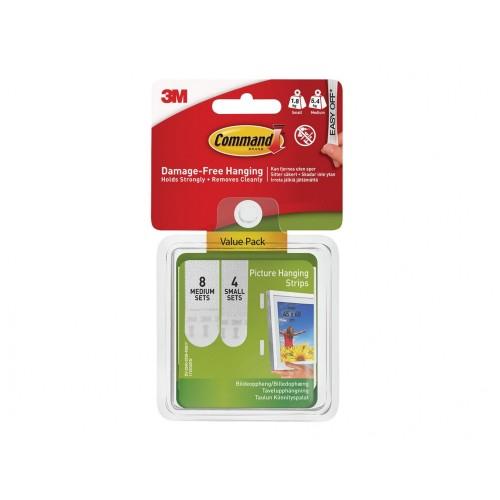 Set Benzi Command pentru Agățat Tablouri, Mici și Medii (pachet 12)