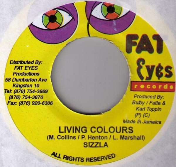 

7inch Record SIZZLA - Living Colours NONE Fat Eyes Record 2002 Jamaica Reggae, Ska & Dub Used