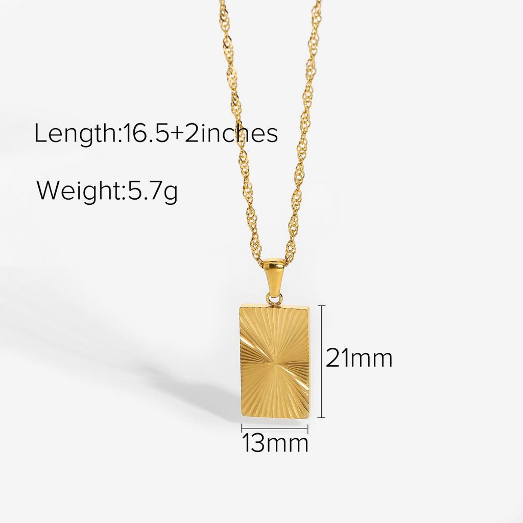 Youthway Stainless Steel Coin Pendant Necklace Autumn/Winter Metal Texture Pendant Waterproof Women'S Jewelry
