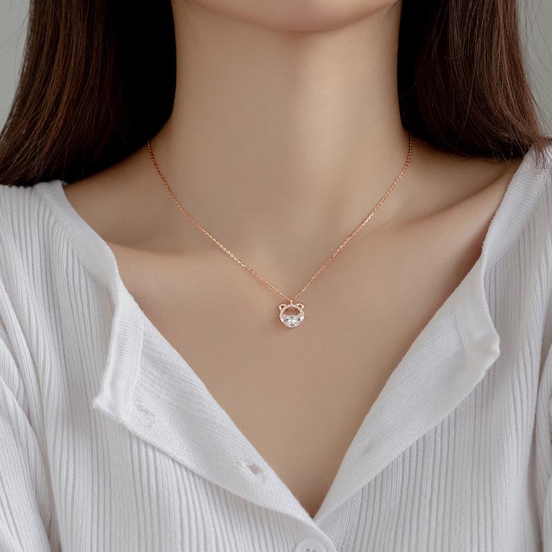 Little Tiger Zodiac Clavicle Chain - Cute Tiger Pendant Necklace for Girlfriend's Birthday or Christmas Gift