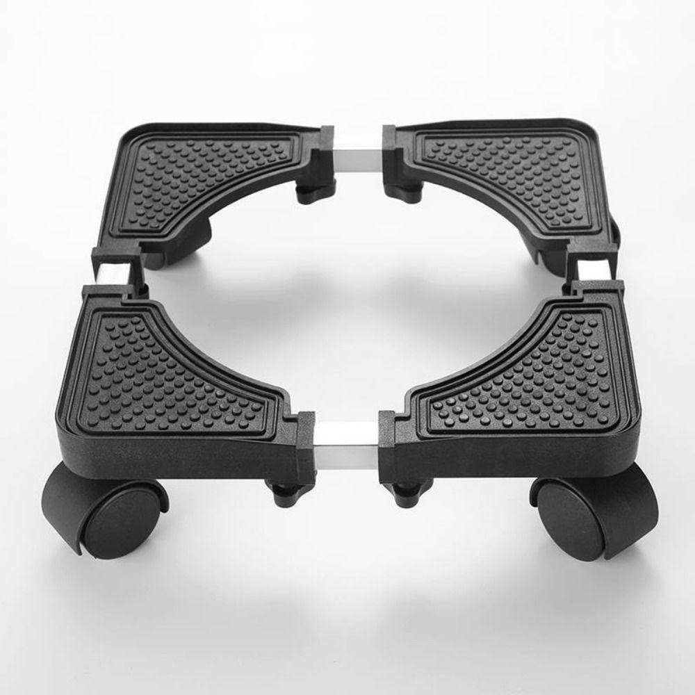 Adjustable Universal Wheel Mobile Rack 4 Locking Wheels Noise Reduction Washing Machine Holder Retractable Non-slip