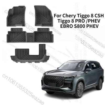 For Chery Tiggo 8 CSH EBRO S800 PHEV 2026 2025 Car Four Seasons Waterproof Non-slip Floor Mat NEW TPE Special Car Accessories