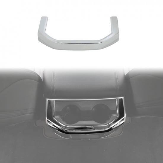 Chrome Interior Rear Water Cup Holder Panel Trim Cover for Dodge Ram 1500 18+