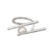 New Fashion 925 Silver Pearl Rings for Women Couples Creative Simple Geometric Handmade Birthday Party Jewelry Gifts