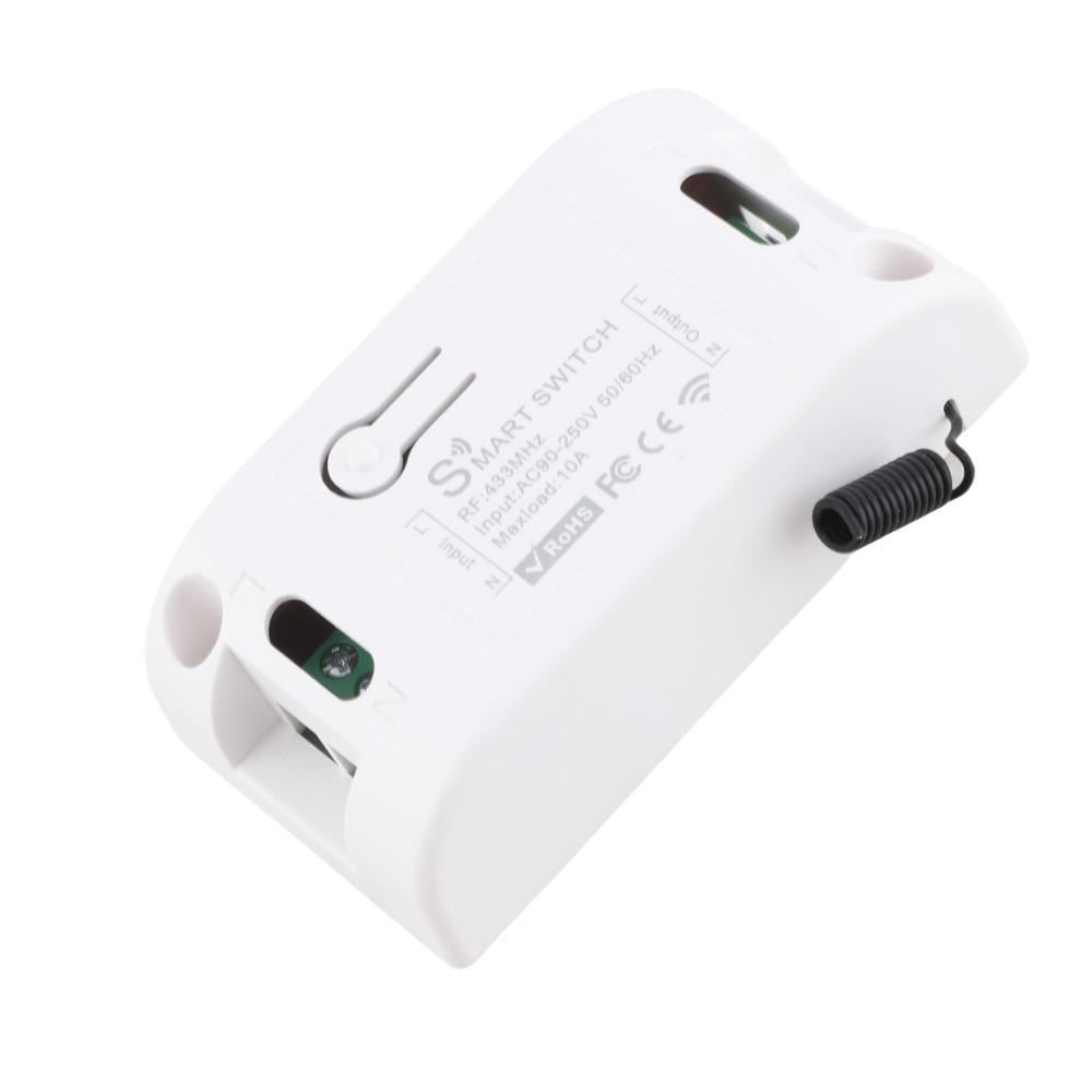 Smart Switch Controller 433Mhz RF Smart Switch WIFI 10A WIFI Smart Switch AC90‑250V 1 CH Remote Control Timer Fans