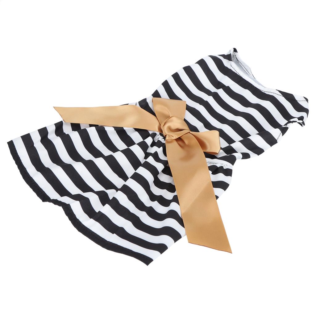 Cute Pet Summer Clothes Girl Dog Polyester Sleeveless Skirt Dresses with Bowknot for Party