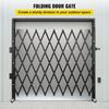 Puerta de Seguridad Plegable Individual, 216 × 214 cm(Ancho × Alto) Puerta plegable, Puerta de seguridad de acero tipo acordeón, Puerta de seguridad expandible flexible, 360° con ruedas