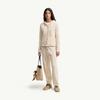 Womens Casual Commute White Knit Hooded Zip Sweater 2026