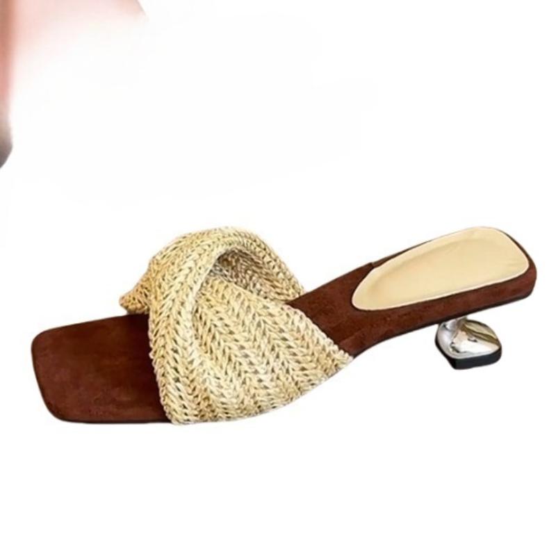 Papuci cu Toc Înalt pentru Femei Pantofi de Modă Elegante Pompe de Vară pentru Femei Vară 2025 Noi Papuci Sexy de Lux Sandale de Dama