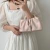 Zoete Dames Tas Parel Handtas Damesmode Veelzijdige Geplooide Messenger Wolk Tas Parelmoer Mini Mobiele Telefoontas