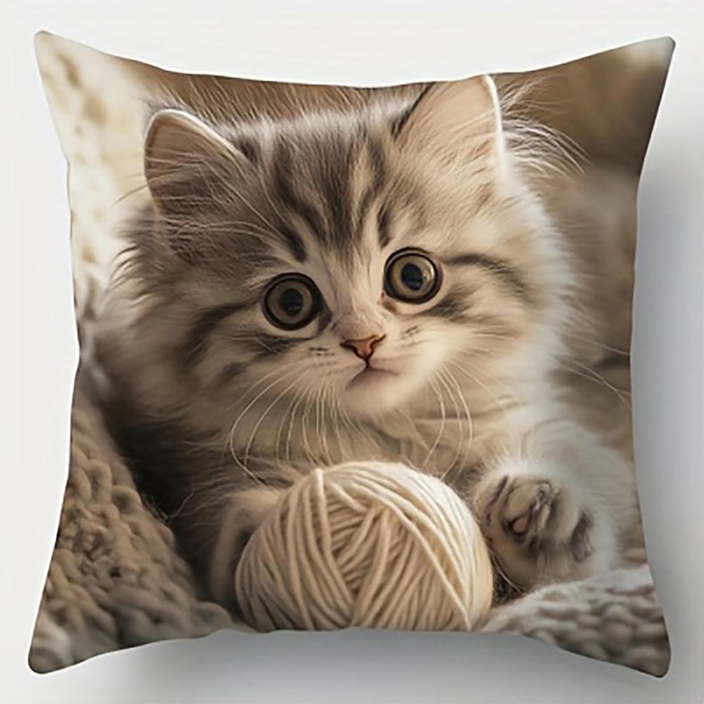 pcs Cute Kitten Pattern Pillowcases Sofa cushion cover home bedroom room decoration