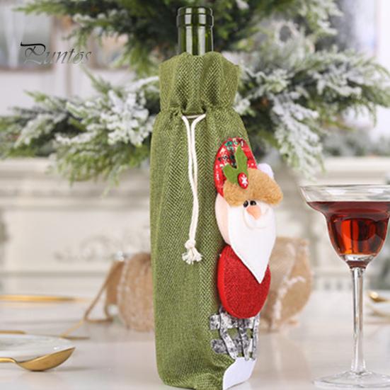 Sacs Cadeaux De Noël En Tissu, Housses De Bouteille De Vin Tricotées, Réutilisables, Extensibles, Sacs De Protection Pour Bouteille De Vin, Décorations De Vacances Pour Fête De Noël