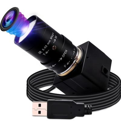 ELP 10x Optical Zoom Webcam 2 Megapixels Low Light Webcam Variable Focus Lens Web Conference Camera Gun Camera Sony IMX323 Telephoto Camera Web Camera