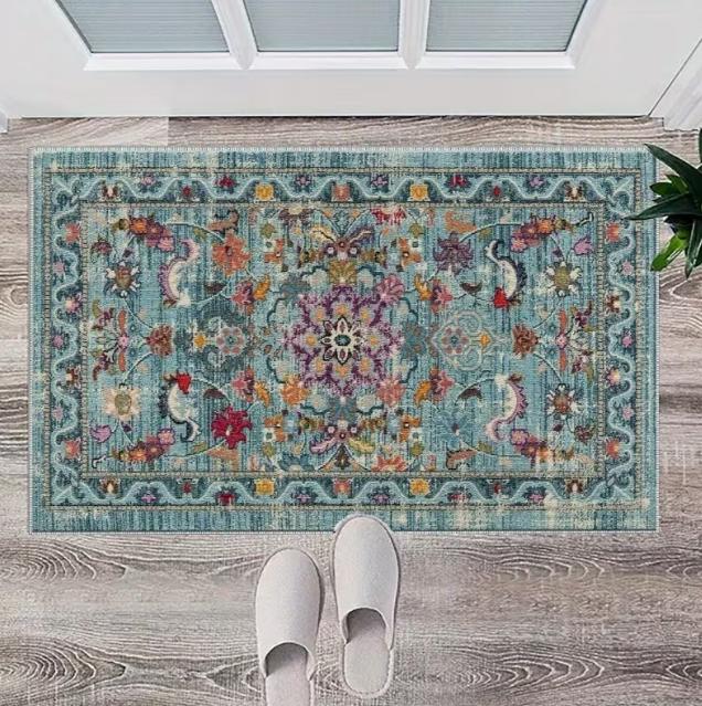Moroccan Style Anti Slip Door Mat Home Decoration Carpet Suitable for Entrance Kitchen Office Laundry Room Retro Bohemian Carpet