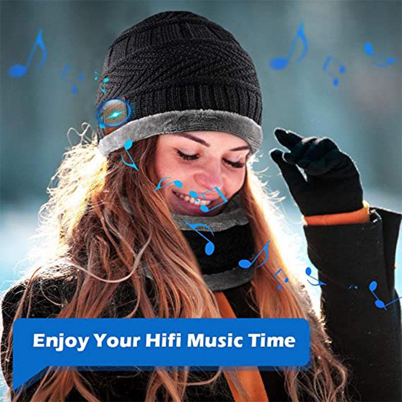 Cappello Beanie Bluetooth Con Altoparlanti E Microfono – USB Ricaricabile, Vivavoce, Unisex