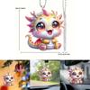 Colorful Cartoon Acrylic Dragon Car Interior Decor Pendant For Rearview Mirror