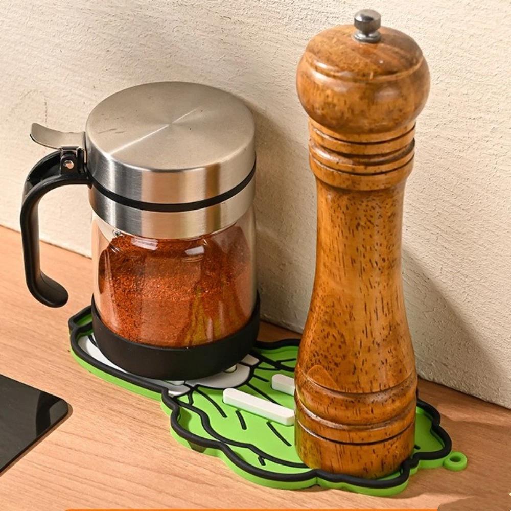 Drain Spatula Storage Mat Soft Rubber Heat Insulation Pad Durable Pot Lid Mat  Kitchen Use