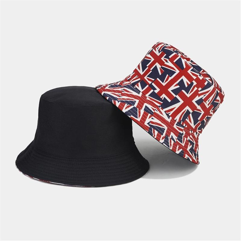Patriotic Star Fisherman Hat Sun Protection Lightweight Adjustable For Outdoor Activities Beach Vacation
