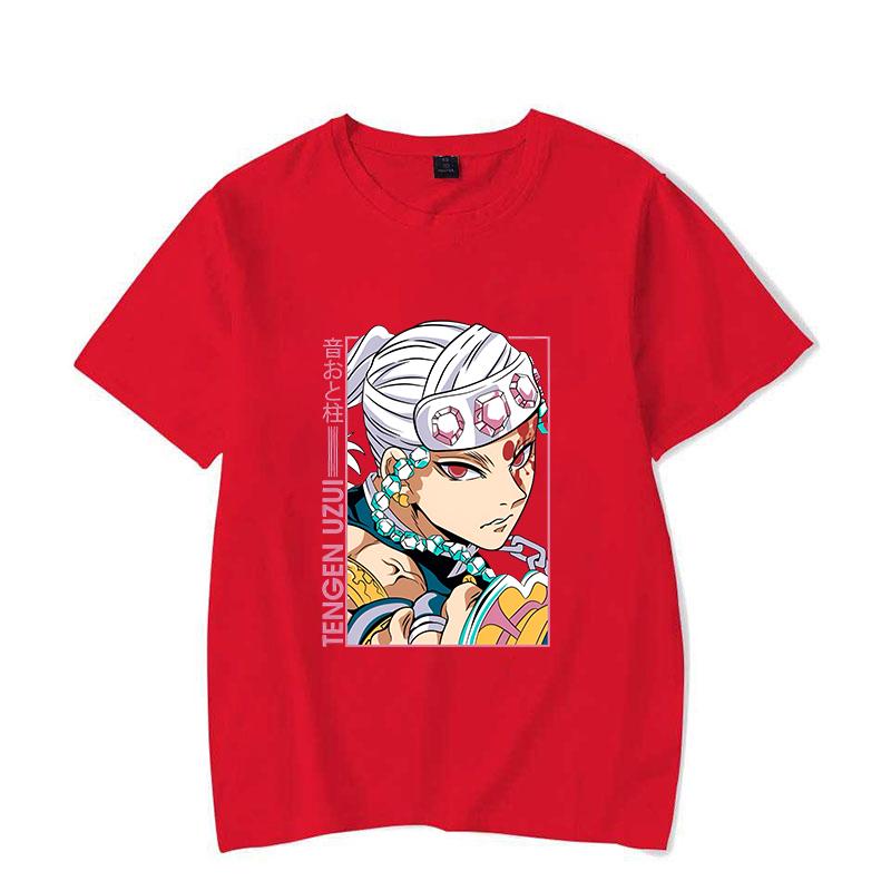 Hot Anime Uzui Tengen Print Hip Hop Short Sleeve Men Women Fashion Summer Cool Casual Outdoor T Shirts Tops
