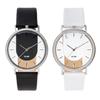 KLON Paar Herrenarmbanduhr 40mm Skelett Weiß Schwarz Damen Stilvoll Unsichtbare Beziehung