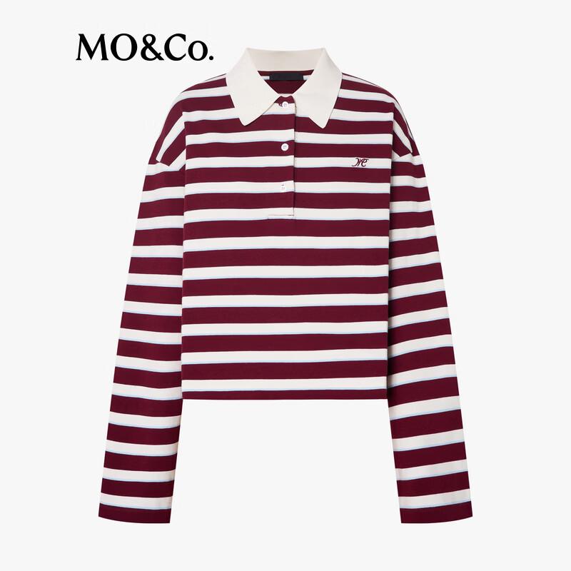 MO&Co. Striped Polo Shirt