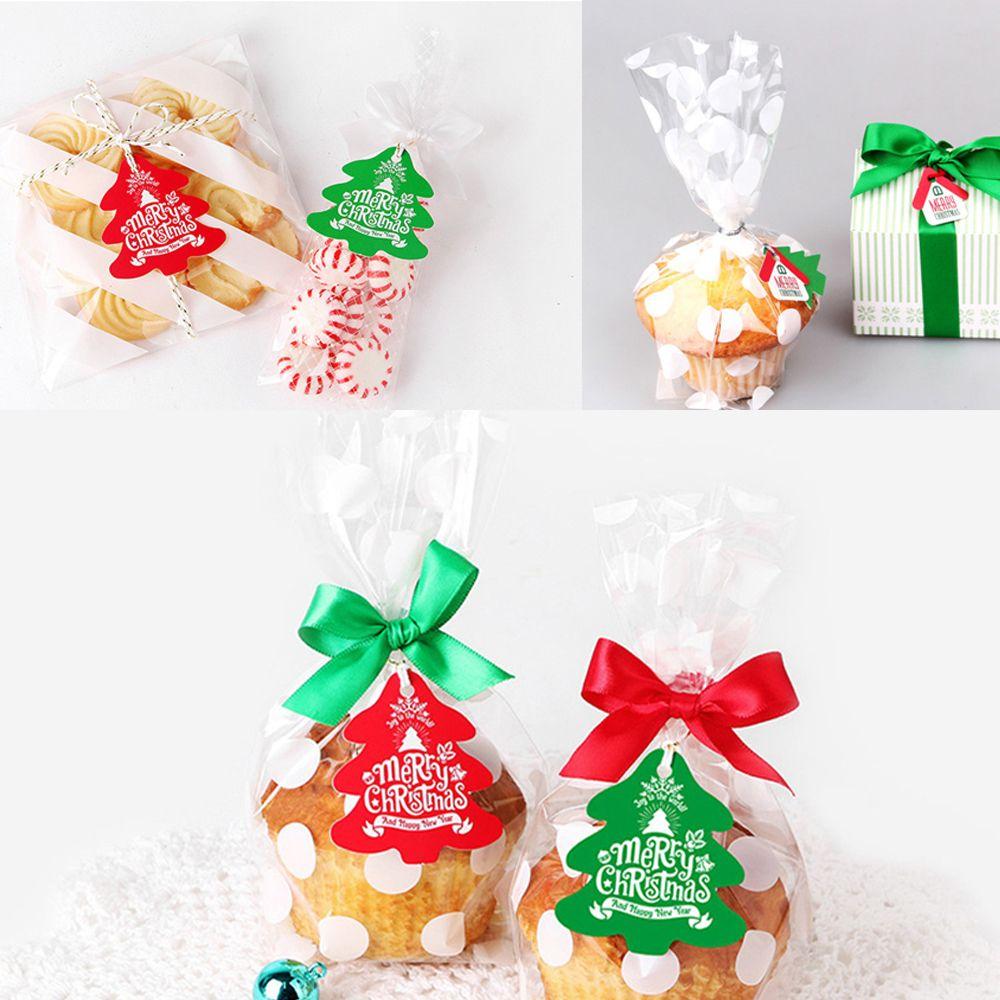 Paper Star & Santa Claus Gifts Package Label Candy Bag Sticker Gift Box Tag Christmas Decoration