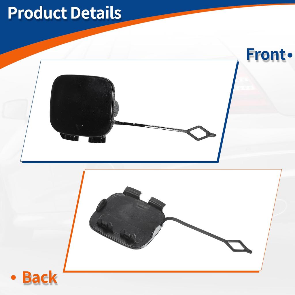 ACROPIX Rear Car Bumper Toe Hook Cover for Mercedes Benz W246 Set of 1 B-Class 2015-2018, Black, A2468851422,