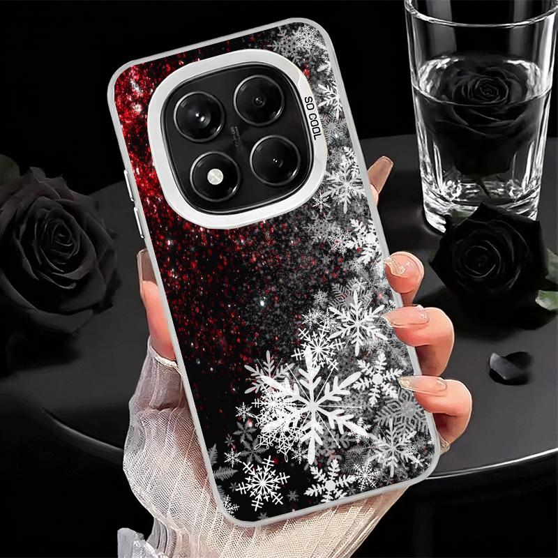 Snow Snowflake Winter Cold Shockproof Phone Case for Xiaomi Redmi Note 15 14 13 12 Pro Plus 11 11S 11T 5G Cover Anti Fall Fundas