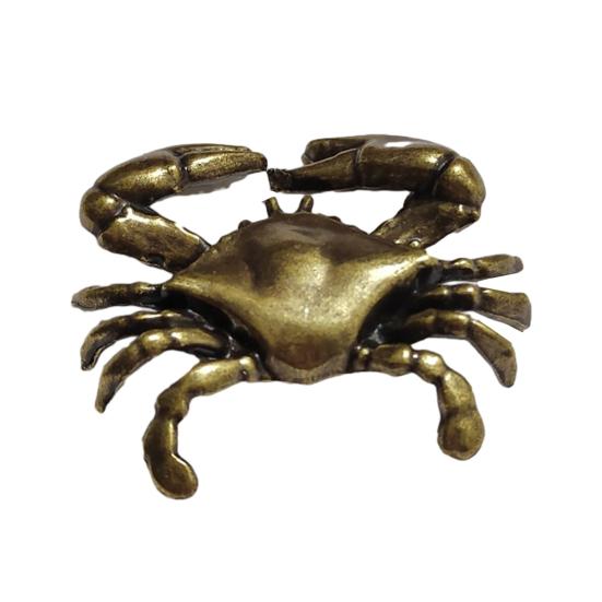 

Ретро-украшения в виде краба/лобстера Мини-фигурка рака из винтажной латуни Забавная медная скульптура креветки для дома, офиса, чайного домика, декора рабочего стола