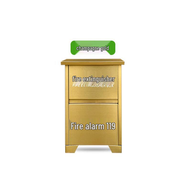 Brangdy Titanium-Plated Stainless Steel Fire Extinguisher Box Holds 2x4KG