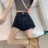Women's High Waist Slimming A-line Denim Shorts - Summer Style Wide Leg Hot Pants
