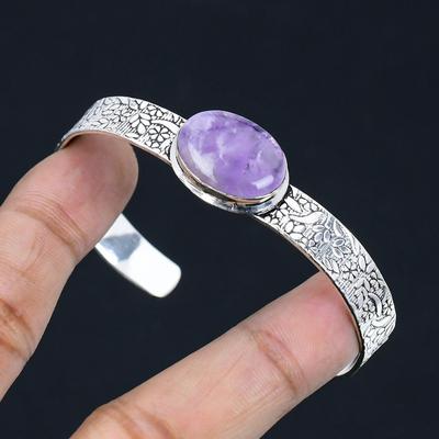 Womens Day Sale 925 Silver Star Amethyst Stone Wedding Mother New Bangle Jewelry
