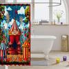 Cartoon Circus Bathroom Curtains Happy Holiday Shower Curtain Sets for Kids Boys Girls Funny Ferris Wheel Shower Curtain Funny