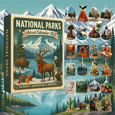 Countdown Mystery Box Calendar with 24 Gift 2025 National Parks Advent Calendar for Girls Boys & Kids