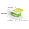 Strong U Shaped Two Sided Stiff Bristle Scrubber Designed for Utensils Blades Automotive Detailing and Compact Storage