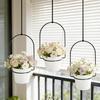 Innen-Hängepflanzer-Set Wandmontage-Pflanzenhaken-Set Hängender Blumentopf mit Metall