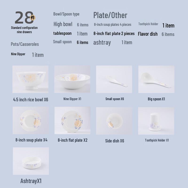 

LISM Japanese Style Ceramic Dinnerware Set