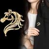 Stylish Equestrian Rhinestones Brooch Pin For Jackets Scarves Outfits Zinc Alloy Crafted Shining Decorative Jewelry Gift
