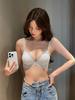 Leopard print underwear, women's small breasts gather, sexy seamless bra, closed breasts, anti-sagging, no steel ring, upper support shows a large bra